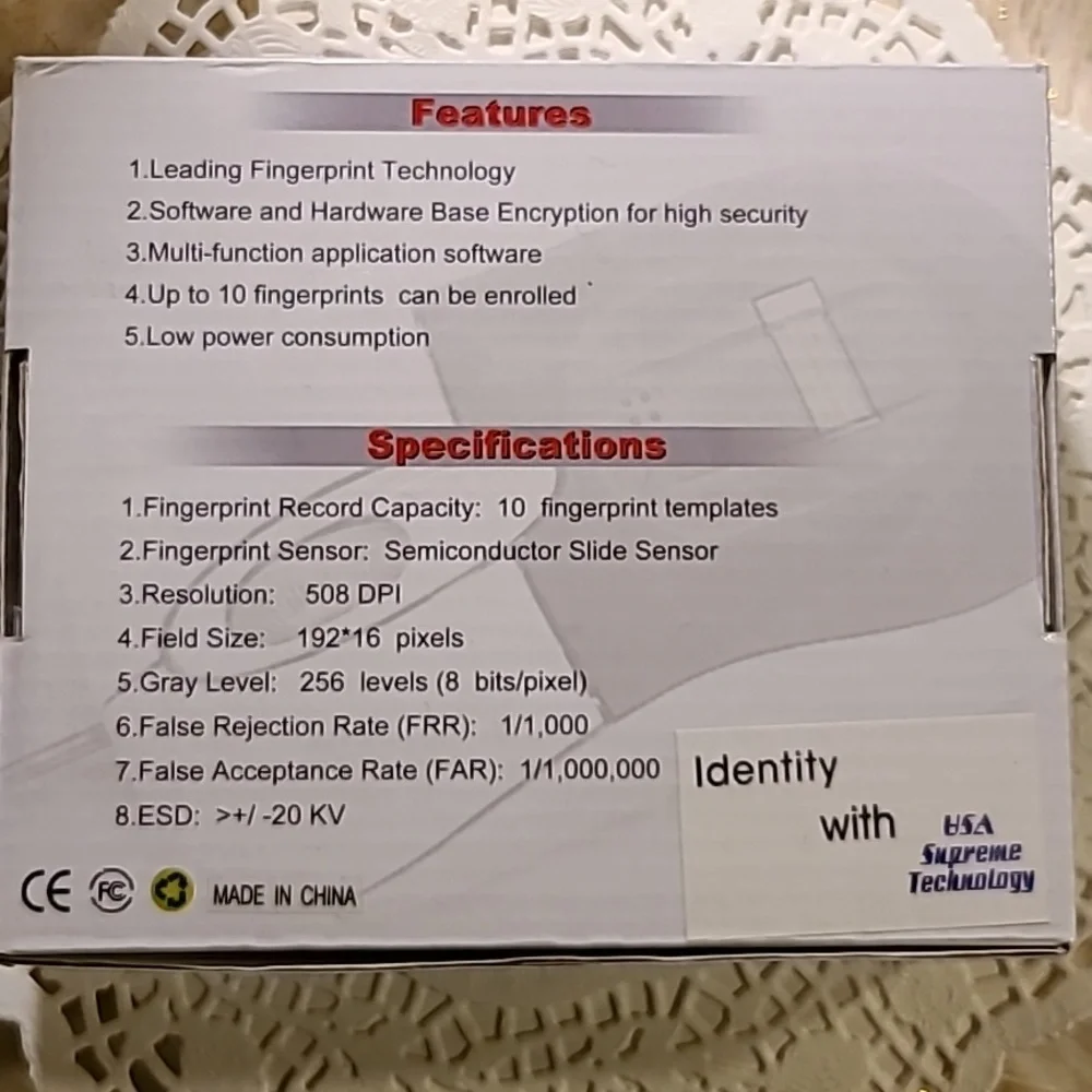 Supreme Technology Fingerprint Security Mouse